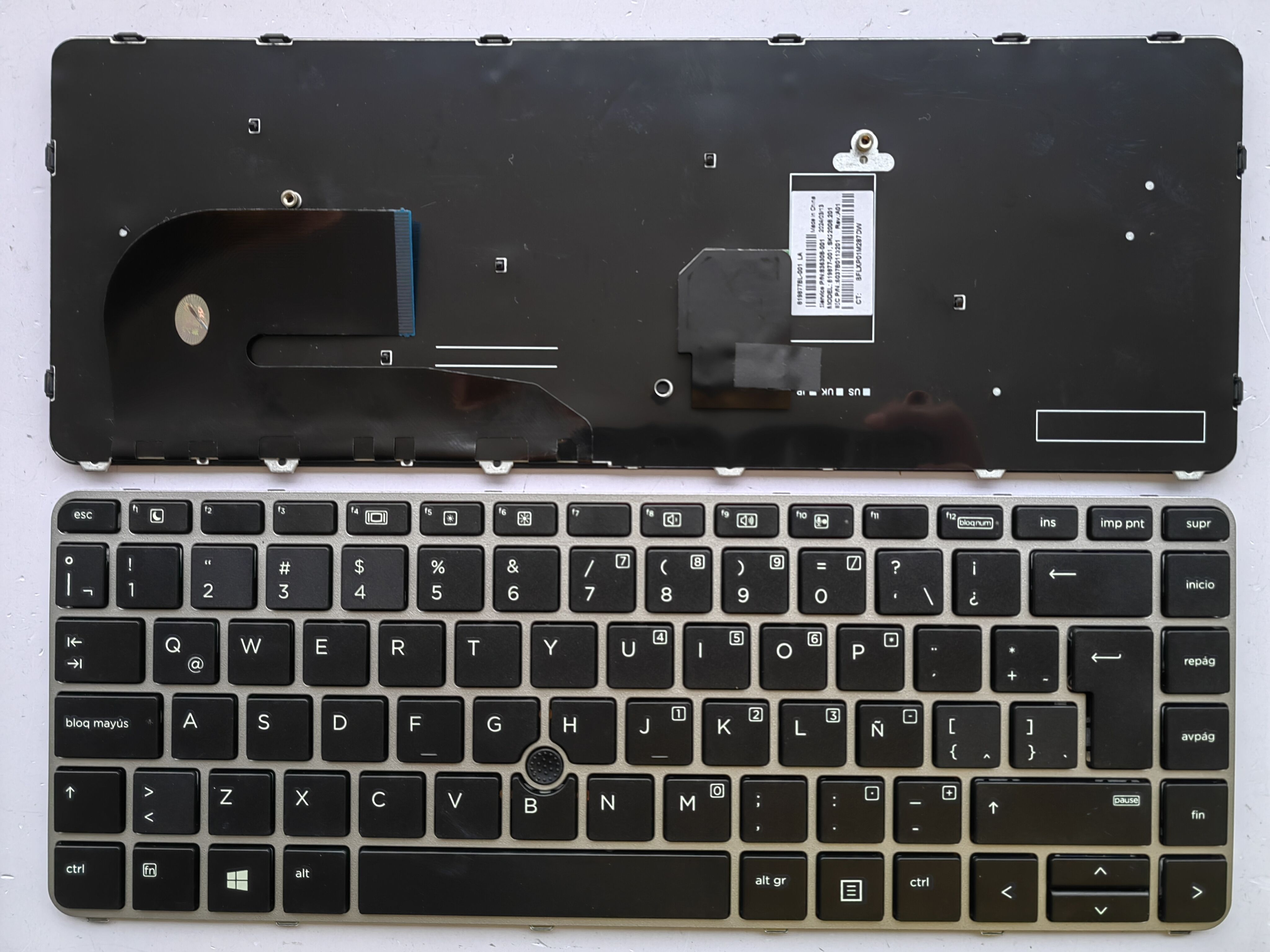 Picture of New Replacement Laptop Keyboard For HP 840G3/745G3/848G3/840G4/745G4/ZBOOK14U G4 SILVER FRAME BLACK With Point (OEM) LA Layout